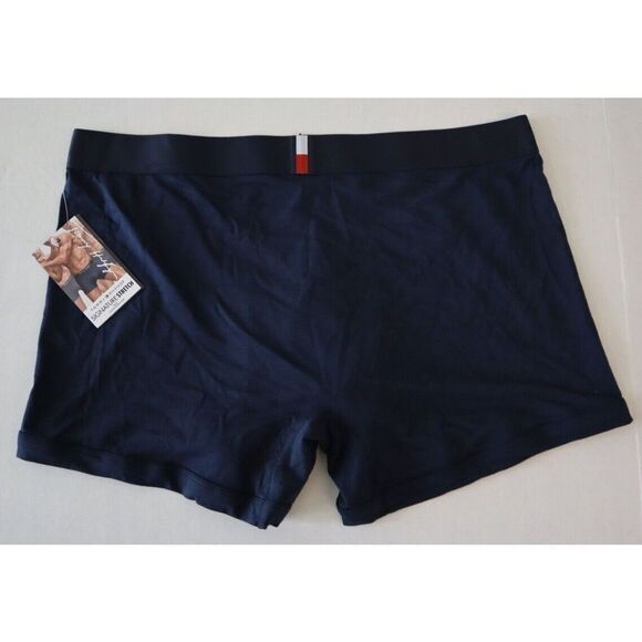 Tommy Hilfiger DR09156811 Men's Sz XL Navy Blue Signature Stretch Trunks - Picture 2 of 4